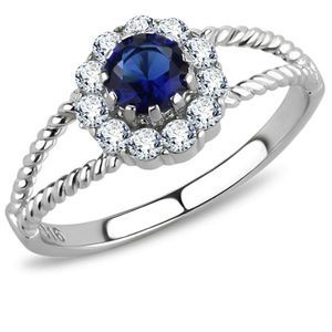 Silver Diamond & Sapphire Luxury Ring